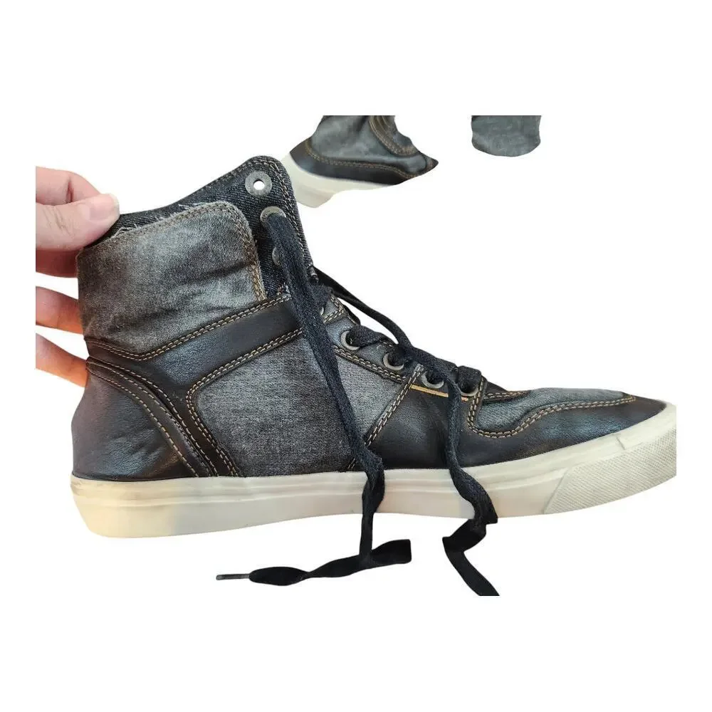 Levi Strauss & co. 501 mens hi-top shoes‎ sz 9.5 black & gray sneaker